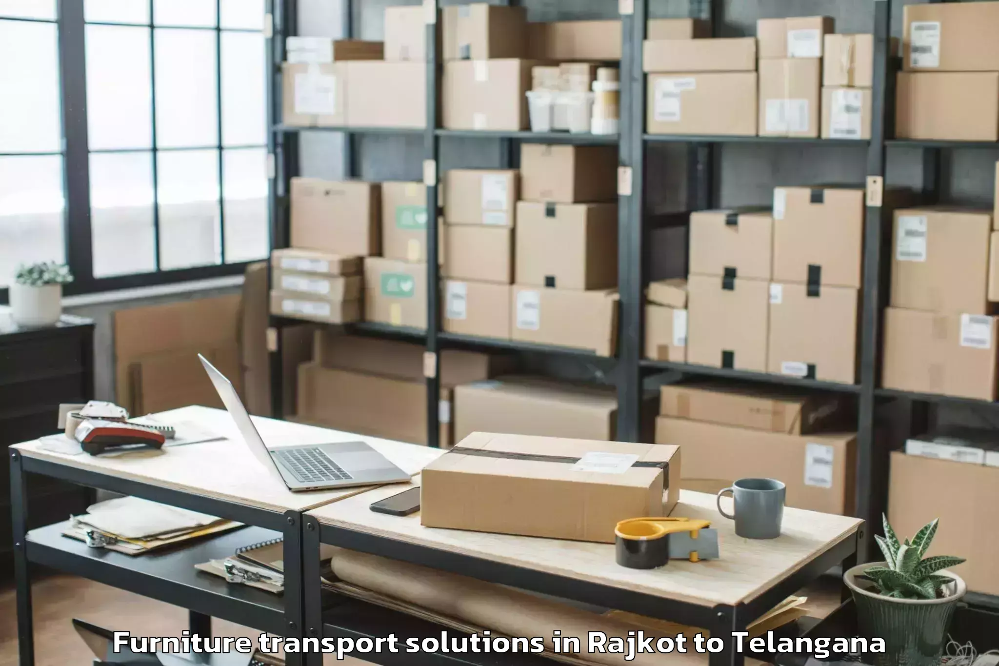 Reliable Rajkot to Tiryani Furniture Transport Solutions